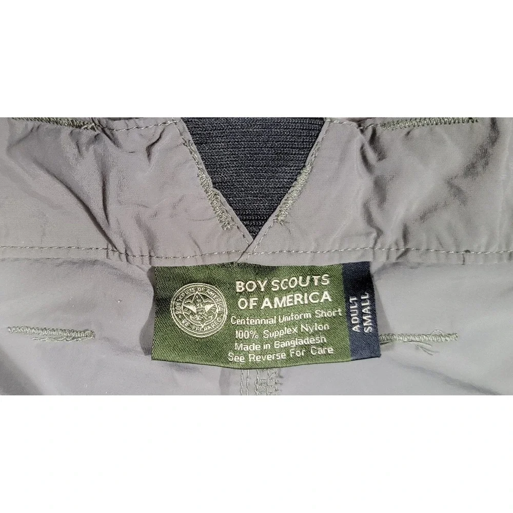 Boy Scouts Cargo Shorts Green Nylon Centennial‎ Uniform Adult Sz Small 31x10